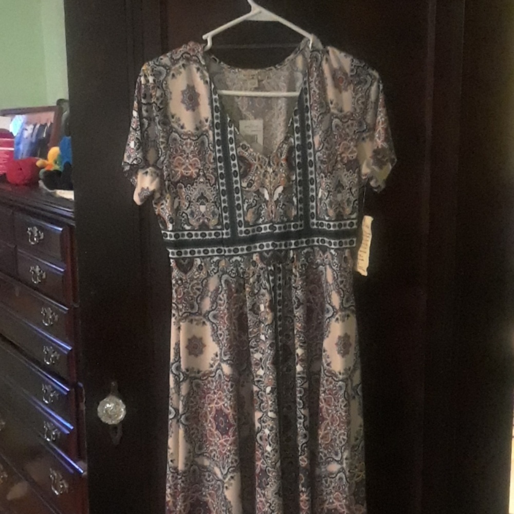 Spring, fall and summer dress, new, multicolored,